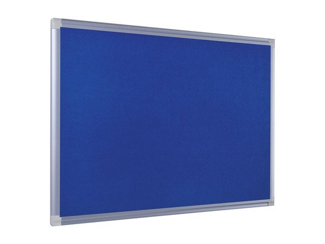 Bi-Office Maya nieuwe generatie viltbord, aluminium frame, blauw, 900 x 600 mm