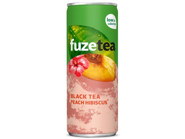 Frisdrank Fuze tea perzik 0,25L blk/pk24