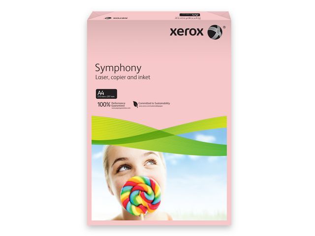 Xerox SYMPHONY gekleurd papier A4 80 g/mu00b2, roze (doos 5 x 500 vel)