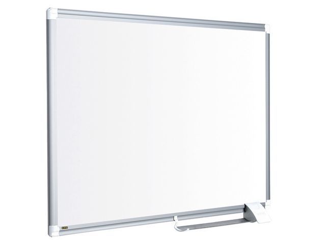 Bi-Office Nieuwe generatie Maya whiteboard, magnetisch, gelakt stalen oppervlak, grijs aluminium frame, 1800 x 900 mm