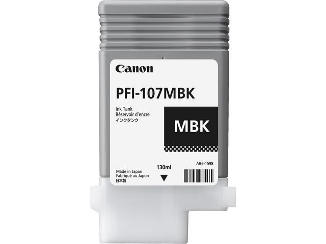 Inkjet Canon PFI-107MBK 130ml matt zwart