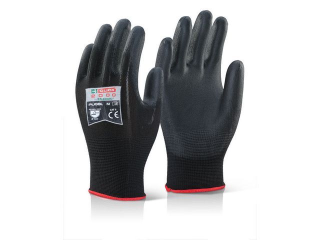 Handschoen PU coated zwart S/ds10