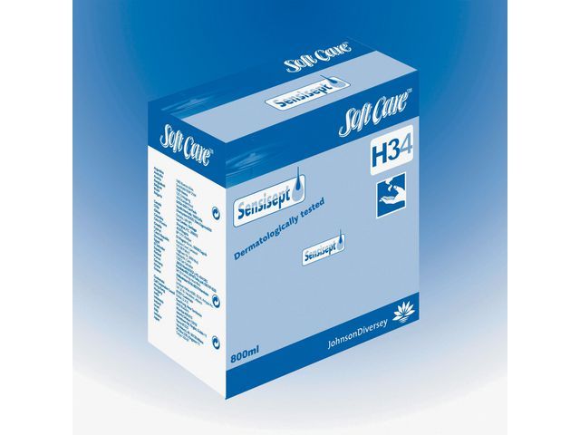 Diversey Soft Care Sensisept H34 handontsmettingsmiddel navulcartridge vloeibaar 800 ml (doos 6 x 800 milliliter)