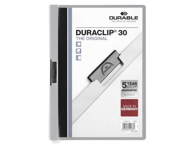 Klemmap Duraclip A4 3mm grijs/ds 25