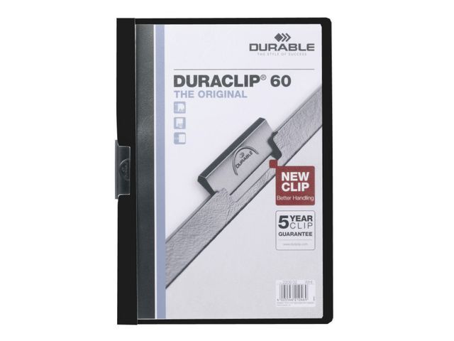 Klemmap Duraclip A4 6mm zwart/doos 25