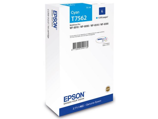 Inkjet Epson T756240 cyaan