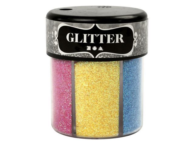 Glitter bl/gr/gl/oranje/rood/roze 6x13g