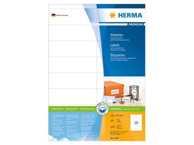 Etiket Herma ILC 105x35 prem wit/pk 1600