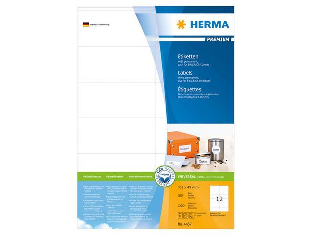 Etiket Herma ILC 105x48 prem wit/pk 1200