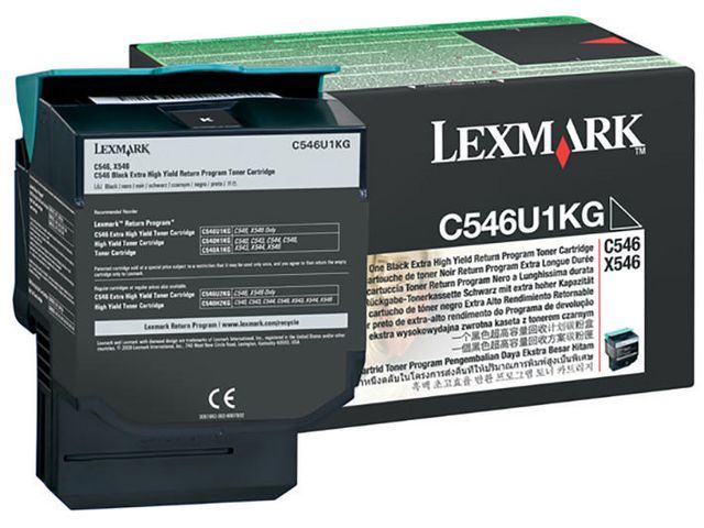 Toner Lexmark C546U1KG zwart