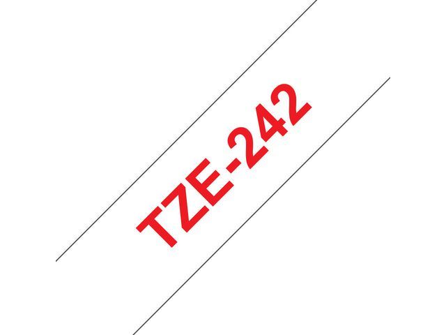 P-TOUCH TZE labeltapes Rood op wit TZE-2 42 18 mm