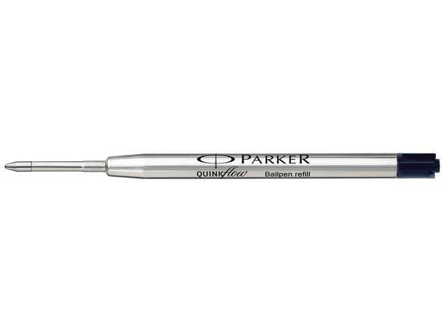 Parker QuinkFlow balpen navulling, fijne punt, zwart (pak 12 stuks)