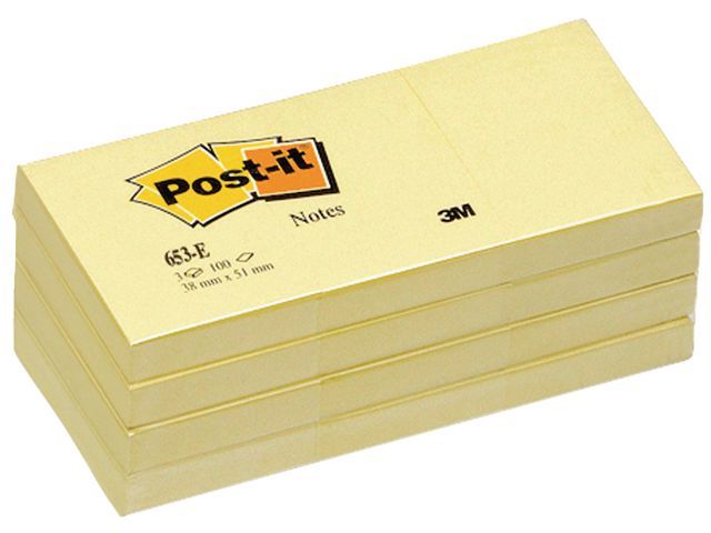 Post-itu00ae Post-it 653E - notities (blok 100 vel)