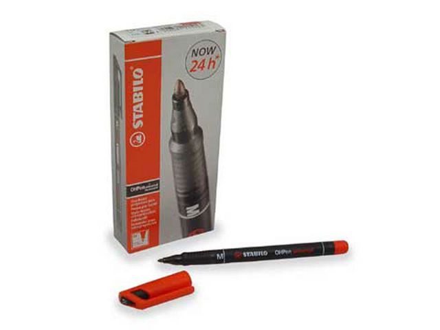 Marker OHP Stabilo 843 M rood/ds10