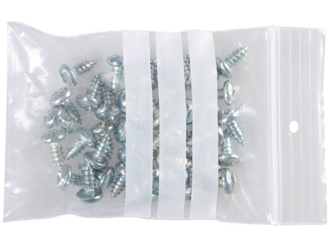Staples Gripsluitingzakjes polyethyleen, beschrijfbaar hersluitbaar, transparant, 60 x 80 mm (pak 100 stuks)
