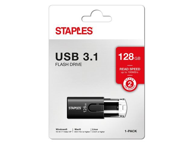 USB Stick Staples slider 3.1 flash 128GB