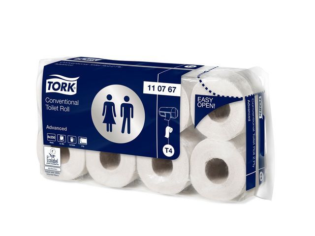 Toiletpapier Tork T4 Adv 2L wt/pk64x250v