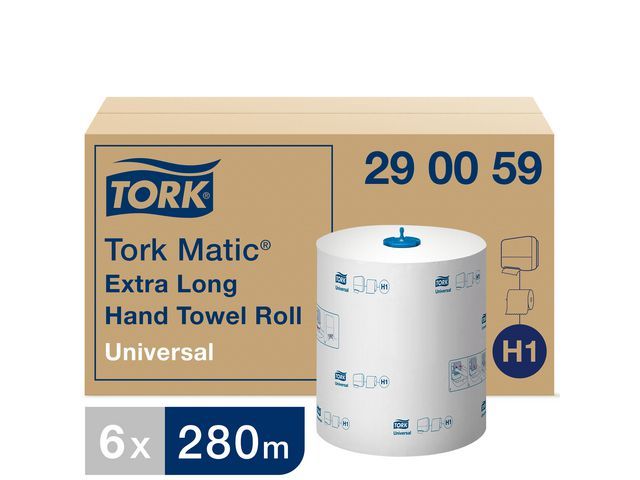 Handdoekrol Tork H1 Univ 1L wit/pk6